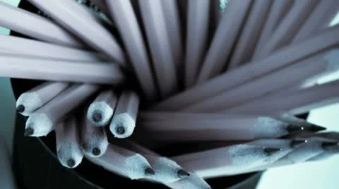 Lead pencils and a cup of espresso coffee Stock Footage 20544335