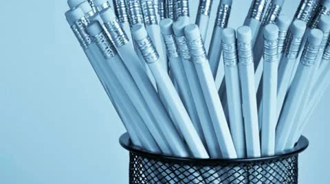 Lead pencils and a cup of espresso coffee Stock Footage 21304014