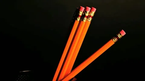 Lead pencils in a cup Stock Footage 21305226