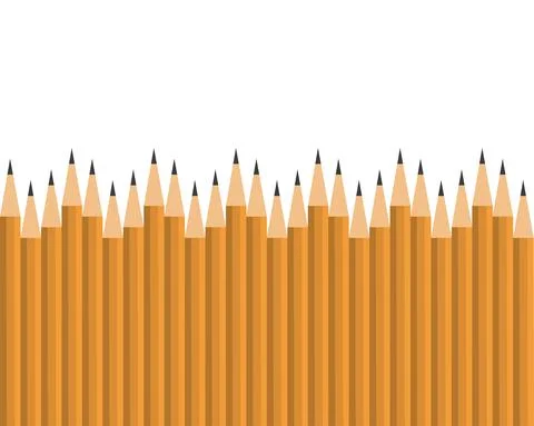 Lead pencils various length on white background. Иллюстрация