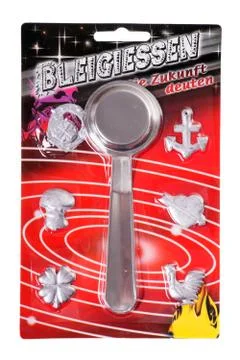 Lead pouring set Stock Photos