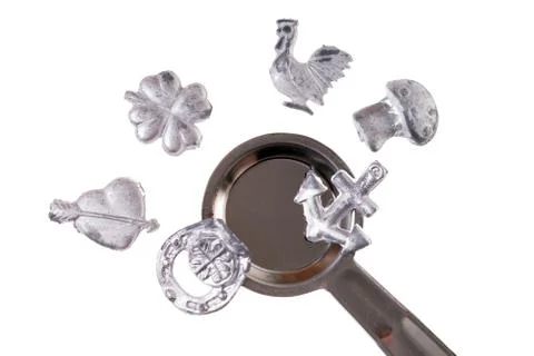 Lead pouring set Foto stock