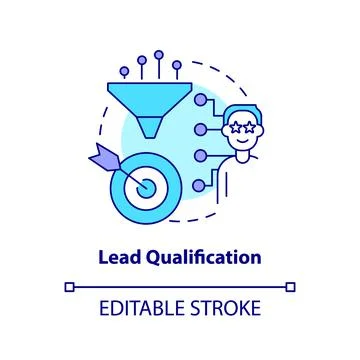 Lead qualification concept icon 库存插图