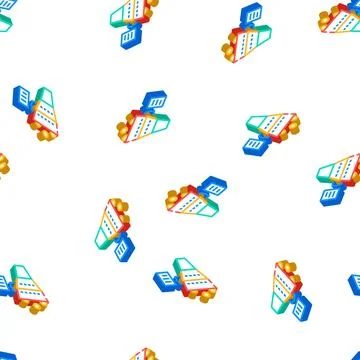 Lead qualification isometric icon seamless pattern Stock Illustration