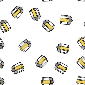 Lead round nose soft point bullet vector seamless pattern 스톡 일러스트