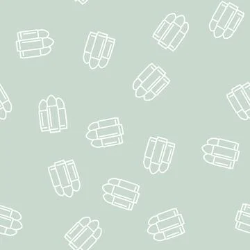 Lead round nose soft point bullet line seamless pattern Illustrazione stock