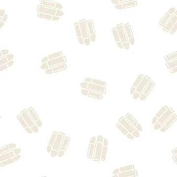 Lead round nose soft point bullet glyph seamless pattern Stock Illustration