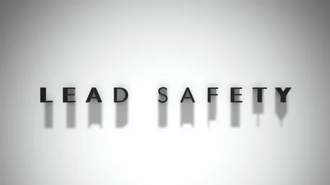 Lead Safety 3D title animation matte black text on a white background Stock Footage 300718109