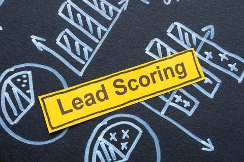 Lead scoring with chart symbolizing sales prioritization. Stock Photos