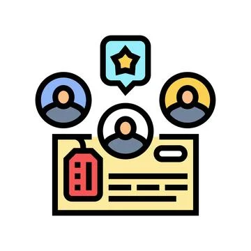 Lead scoring technical sales engineer color icon vector illustration Stock Illustration