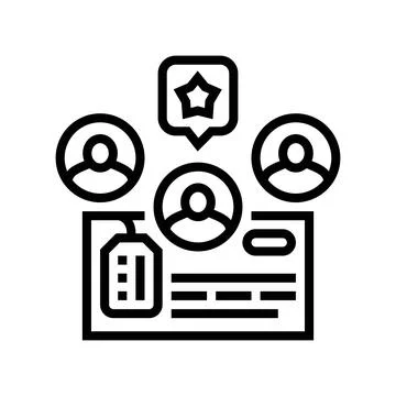 Lead scoring technical sales engineer line icon vector illustration イラスト素材