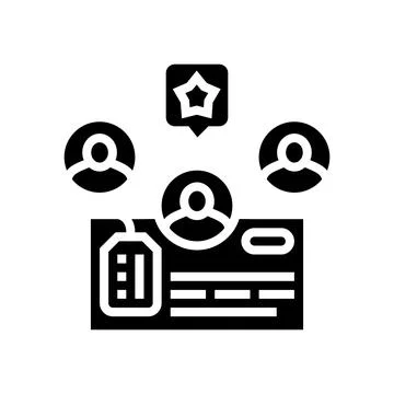 Lead scoring technical sales engineer glyph icon vector illustration 스톡 일러스트