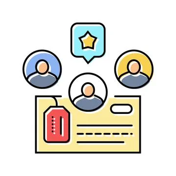 Lead scoring technical sales engineer color icon vector illustration Stock Illustration