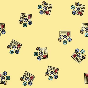 Lead scoring technical sales engineer vector seamless pattern 스톡 일러스트