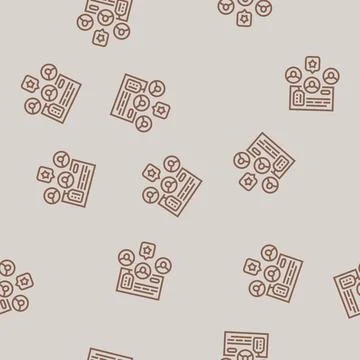 Lead scoring technical sales engineer line seamless pattern 스톡 일러스트