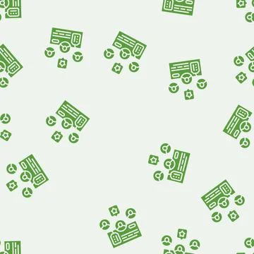 Lead scoring technical sales engineer glyph seamless pattern 스톡 일러스트