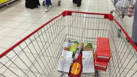 Lead shopping cart. Stock Footage 77689036