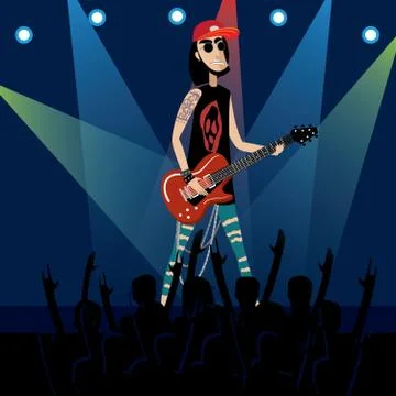 Lead singer of rock band Stock Illustration