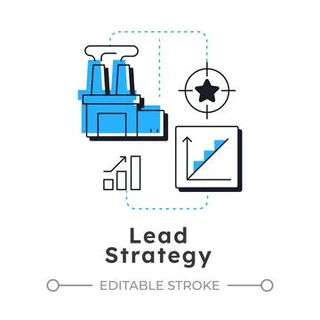 Lead strategy modern linear concept icon Stock Illustration