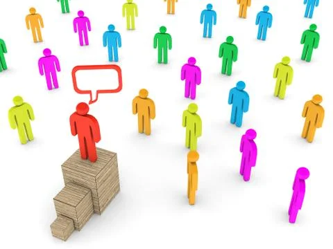 Leader and Crowd Stock Illustration