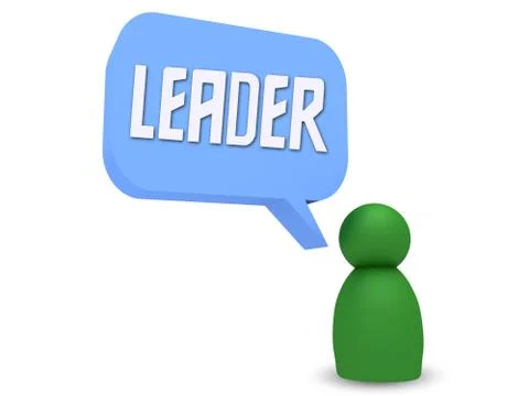 Leader in bubble speech Stock-Illustration