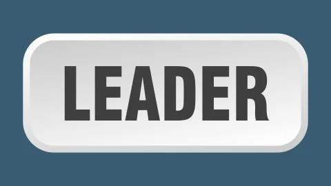 Leader button. leader square 3d push button Stock Illustration