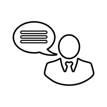 Leader Chat icon. Stock Illustration