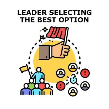 Leader choosing strategic path discovering optimal solution Stock Illustration