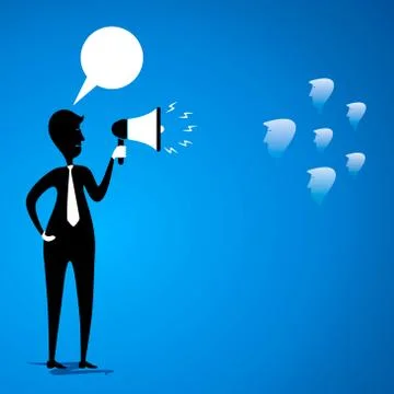 Leader communicate to the team concept Stock Illustration