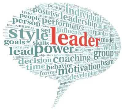 Leader concept in word tag cloud Stock Illustration
