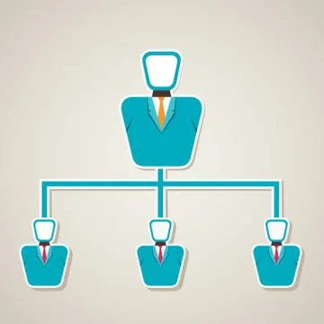 Leader connect his team vector Stock Illustration