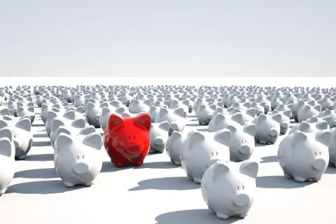 Leader in front of business team Stock Illustration