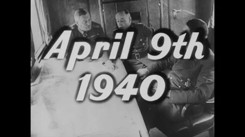 The leader of Germany attack on Denmark and Norway -1940 Video stock 83713614