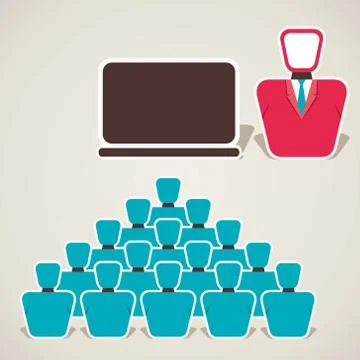 Leader giving presentation vector Stock Illustration