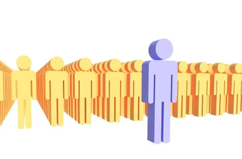 Leader of group Stock Illustration