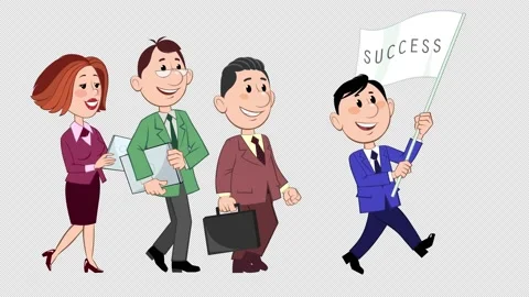 Leader with his team Stock Footage 138458935