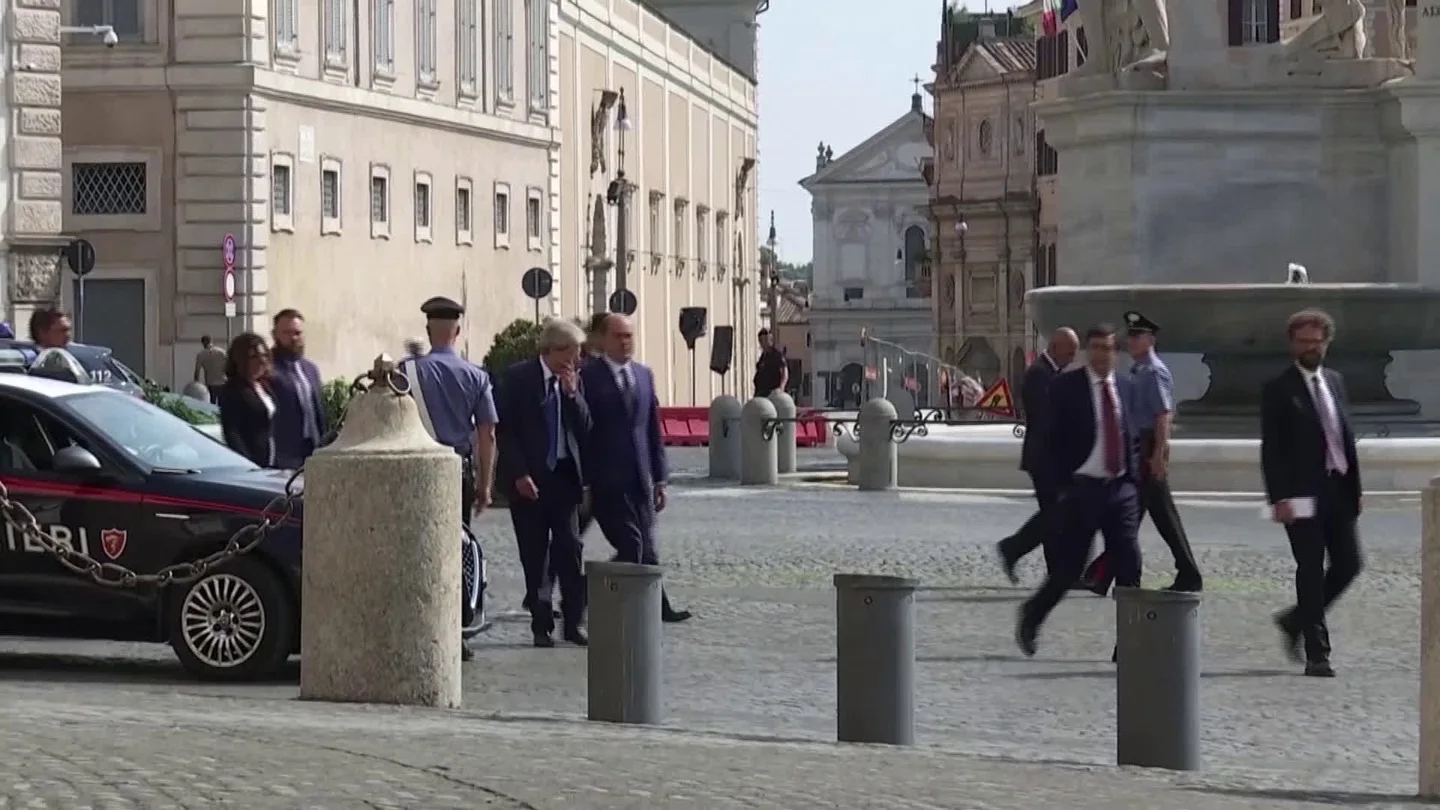 Leader Of Italy's Democratic Party Contracts Coronavirus Stock Footage