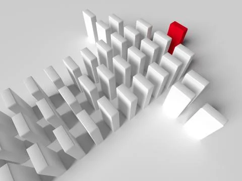 Leader leads the team forward Stock Illustration