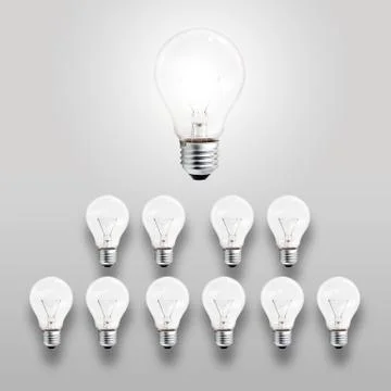 Leader light bulb as concept Illustrazione stock