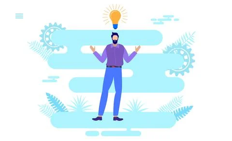 Leader managing work with idea or skill Illustrazione stock