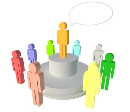 Leader message Stock Illustration