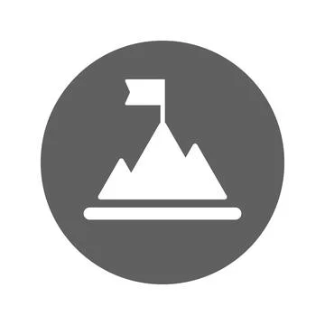 Leader, mountains, winner icon. Stock Illustration