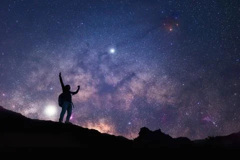 Leader at night Foto stock