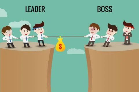 Leader or Boss, template Illustrazione stock