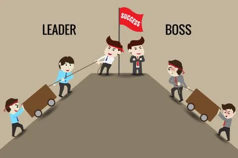 Leader or Boss, template 库存插图