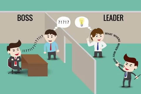 Leader or Boss, template Stock Illustration