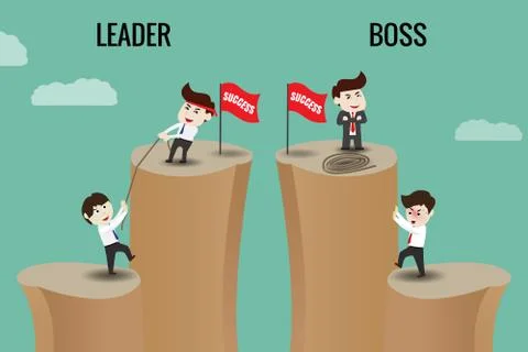 Leader or Boss, template Illustrazione stock