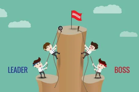 Leader or Boss, template Illustrazione stock