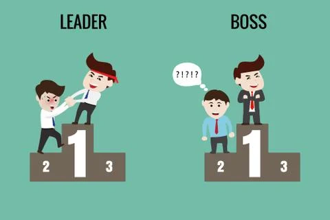 Leader or Boss, template 스톡 일러스트