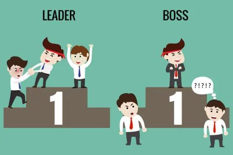 Leader or Boss, template 库存插图